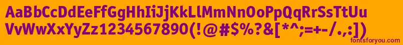 More about Officinasansextraboldc Font Officinasansextraboldc Font – Purple Fonts on Orange Background