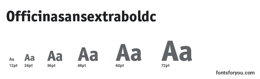 Размеры шрифта Officinasansextraboldc