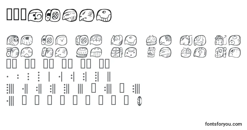 Schriftart WuujBold – Alphabet, Zahlen, spezielle Symbole