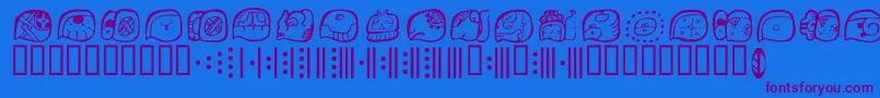 fuente WuujBold – Fuentes Moradas Sobre Fondo Azul