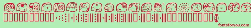 WuujBold Font – Red Fonts on Green Background