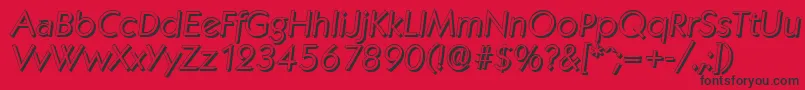 KoblenzshadowLightItalic Font – Black Fonts on Red Background