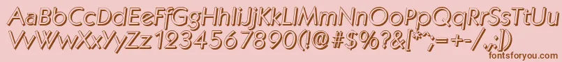 KoblenzshadowLightItalic Font – Brown Fonts on Pink Background