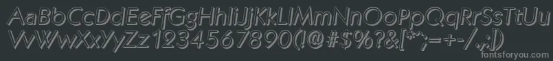 Шрифт KoblenzshadowLightItalic – серые шрифты на чёрном фоне