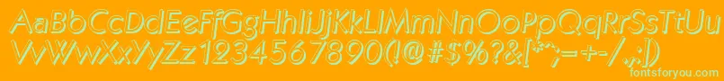 KoblenzshadowLightItalic Font – Green Fonts on Orange Background
