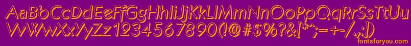 KoblenzshadowLightItalic Font – Orange Fonts on Purple Background