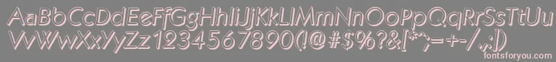KoblenzshadowLightItalic Font – Pink Fonts on Gray Background