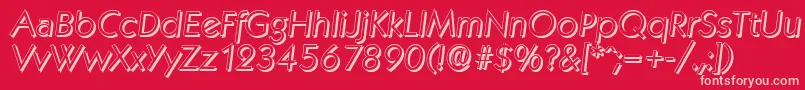 KoblenzshadowLightItalic Font – Pink Fonts on Red Background