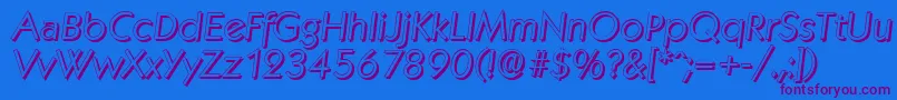 fuente KoblenzshadowLightItalic – Fuentes Moradas Sobre Fondo Azul