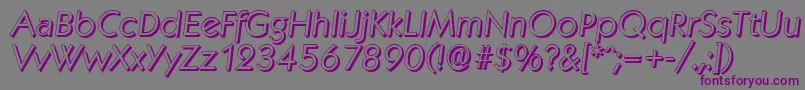 KoblenzshadowLightItalic Font – Purple Fonts on Gray Background