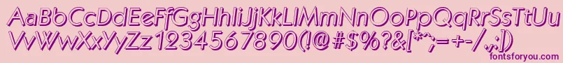 KoblenzshadowLightItalic Font – Purple Fonts on Pink Background