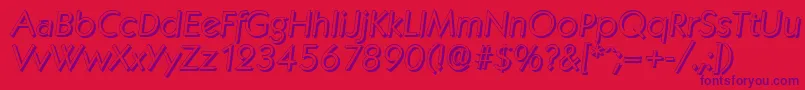 KoblenzshadowLightItalic Font – Purple Fonts on Red Background