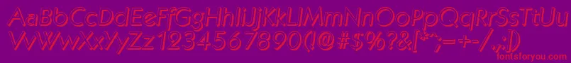 KoblenzshadowLightItalic Font – Red Fonts on Purple Background