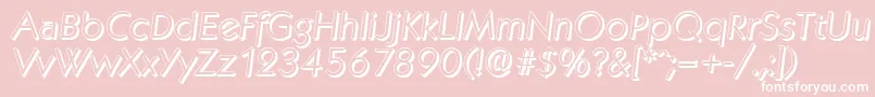 KoblenzshadowLightItalic Font – White Fonts on Pink Background