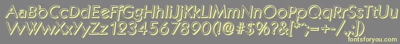 KoblenzshadowLightItalic Font – Yellow Fonts on Gray Background