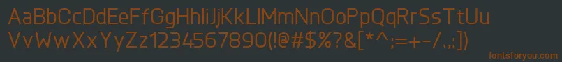 Czcionka KnulMedium – brązowe czcionki na czarnym tle