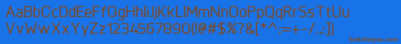 KnulMedium-fontti – ruskeat fontit sinisellä taustalla
