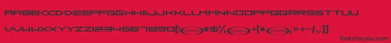 Sambd ffy Font – Black Fonts on Red Background