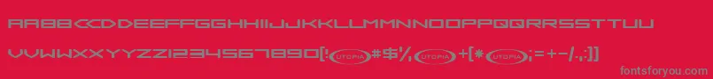 Sambd ffy Font – Gray Fonts on Red Background
