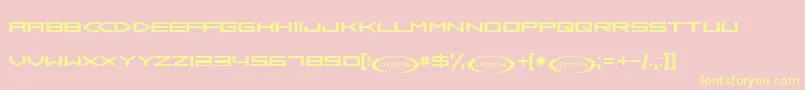 Sambd ffy Font – Yellow Fonts on Pink Background