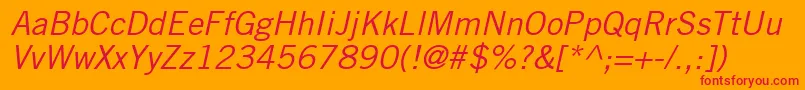 Шрифт CommerceSsiItalic – красные шрифты на оранжевом фоне