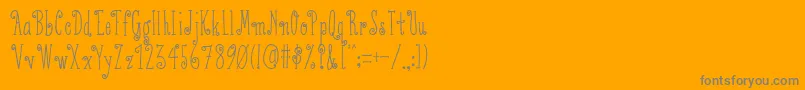 AustieBostSerifina-Schriftart – Graue Schriften auf orangefarbenem Hintergrund