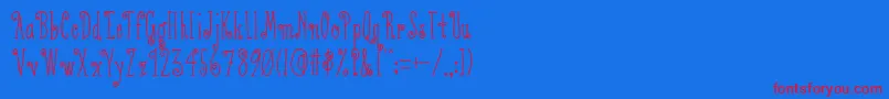 AustieBostSerifina Font – Red Fonts on Blue Background