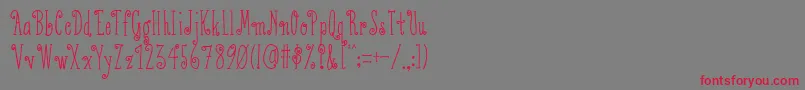 AustieBostSerifina Font – Red Fonts on Gray Background