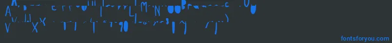 PpLabai Font – Blue Fonts on Black Background