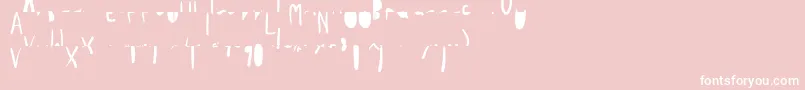 PpLabai-fontti – valkoiset fontit vaaleanpunaisella taustalla