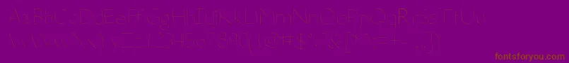 フォントDeteriorateTheInternet – 紫色の背景に茶色のフォント