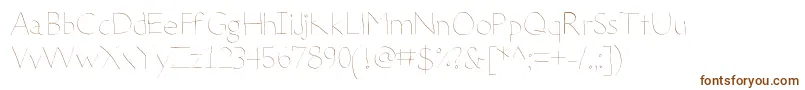 Шрифт DeteriorateTheInternet – коричневые шрифты на белом фоне