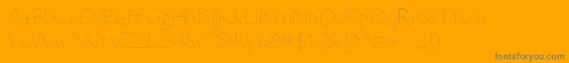 DeteriorateTheInternet-Schriftart – Graue Schriften auf orangefarbenem Hintergrund