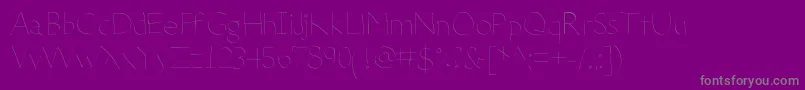 フォントDeteriorateTheInternet – 紫の背景に灰色の文字