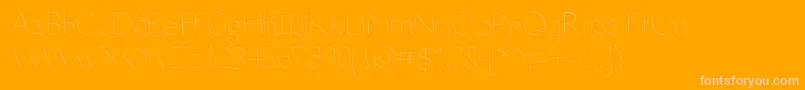 DeteriorateTheInternet-fontti – vaaleanpunaiset fontit oranssilla taustalla