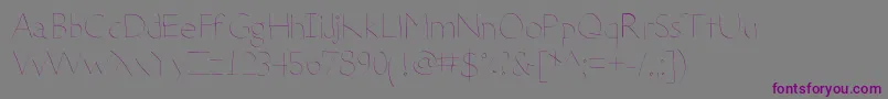 Шрифт DeteriorateTheInternet – фиолетовые шрифты на сером фоне