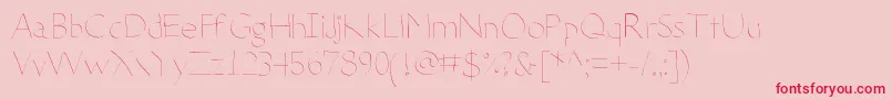 DeteriorateTheInternet Font – Red Fonts on Pink Background