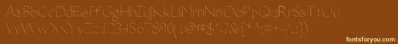 DeteriorateTheInternet Font – Yellow Fonts on Brown Background