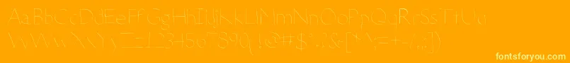 DeteriorateTheInternet Font – Yellow Fonts on Orange Background