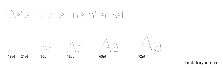 DeteriorateTheInternet Font Sizes