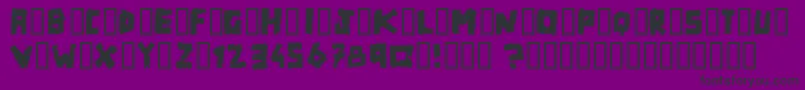 Matchbox Font – Black Fonts on Purple Background