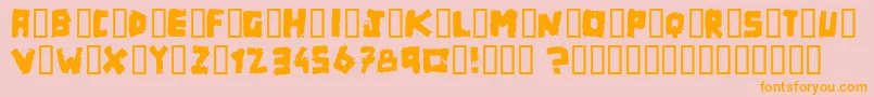 Matchbox Font – Orange Fonts on Pink Background
