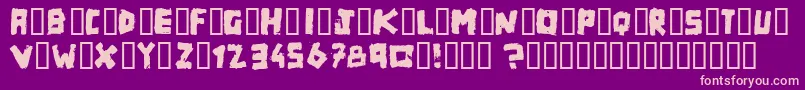 Matchbox Font – Pink Fonts on Purple Background