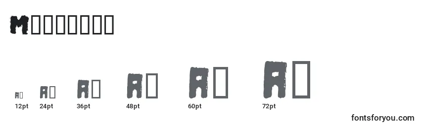 Matchbox Font Sizes