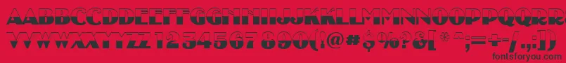 Uncltbw Font – Black Fonts on Red Background