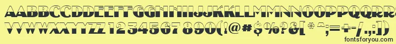 Uncltbw Font – Black Fonts on Yellow Background