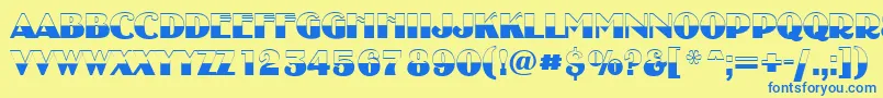 Uncltbw Font – Blue Fonts on Yellow Background