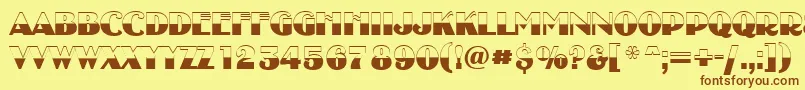 Uncltbw Font – Brown Fonts on Yellow Background