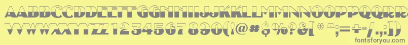 Uncltbw-Schriftart – Graue Schriften auf gelbem Hintergrund