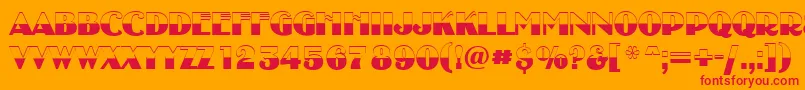 Uncltbw Font – Red Fonts on Orange Background